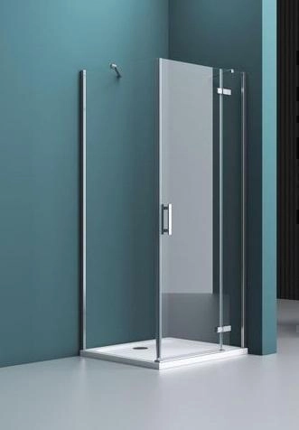 Душевой уголок BelBagno KRAFT 80x100 прозрачное стекло 6 мм профиль хром KRAFT-AH-12-80/100-C-Cr-R