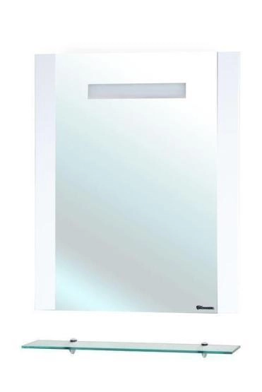 Зеркало Bellezza Берта 60 с полкой и подсветкой белое