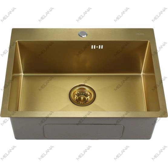 Мойка Melana ProfLine D6045HG 60x45 3,0/220 сатин золото врезная прямоугольная