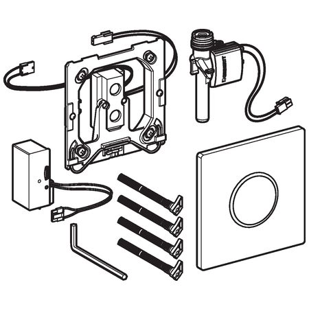 116.025.SN.1 Geberit HyTronic UR-control Sigma10 Кнопка смывная для писсуара 230 в, цвет матовая нержавеющая сталь