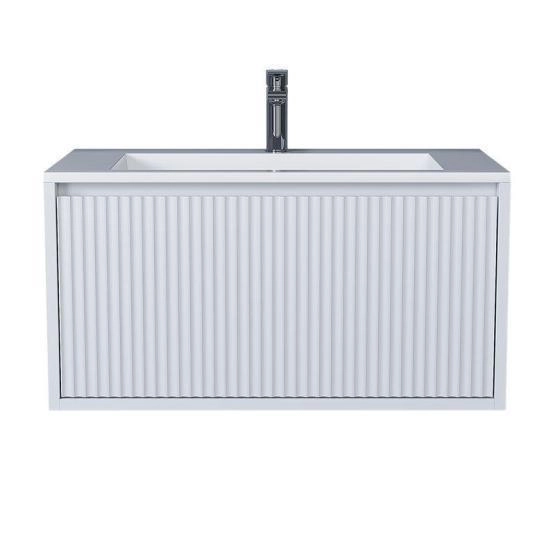 Тумба под раковину для ванной Uperwood Next Premium подвесная, 100 см, белая, 1 ящик