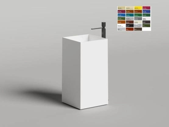 Раковина Salini ARMONIA SQUARE 01 S-Sense покраска RAL глянцевая 45x45 130511GF напольная