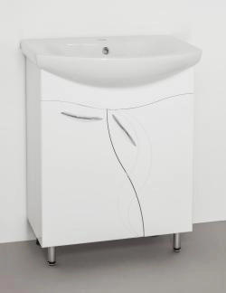 Тумба под раковину Style Line Elfante Амелия 65 напольная с дверками, белая