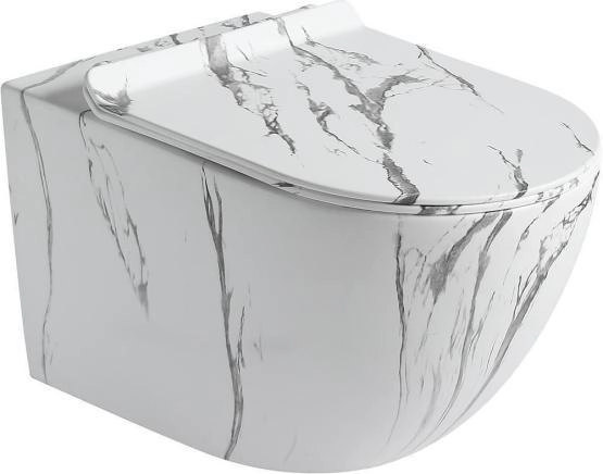 Унитаз подвесной Santiline SL-5002MM под мрамор матовый, (сиденье микролифт)