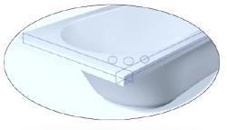 Обрезка борта ванны фронтального для прямоугольных ванн