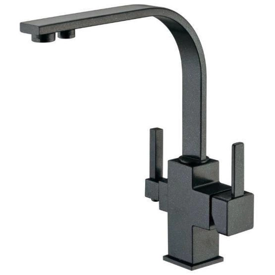 Смеситель для кухни ZORG Sanitary (ZR 332 YF ЧЕРНЫЙ МЕТАЛЛИК) черный