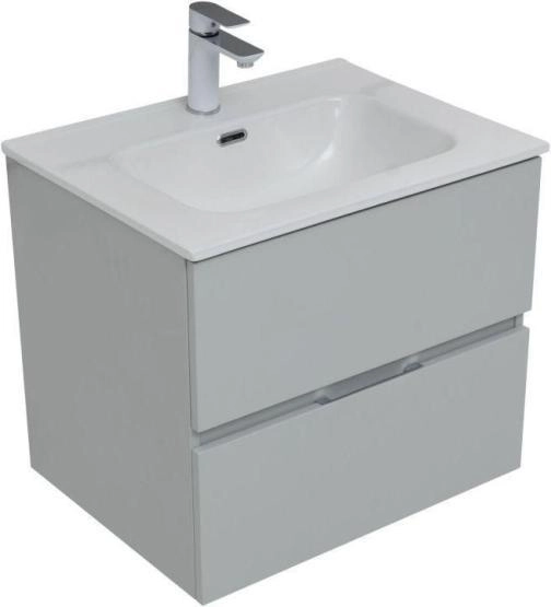 Тумба под раковину Aquanet Алвита New 60 2 ящика, серый