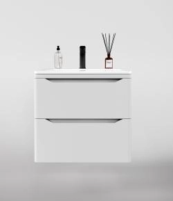 Тумба подвесная Style Line Марелла 60 (2 ящ.) Люкс антискрейтч белый матовый, PLUS