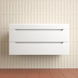 Тумба подвесная Style Line Остин под раковину Фортуна 100 2 ящ белый эмаль PLUS