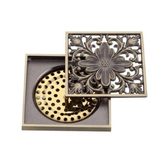 Душевой трап Gappo G81003-4 бронза 100x100мм