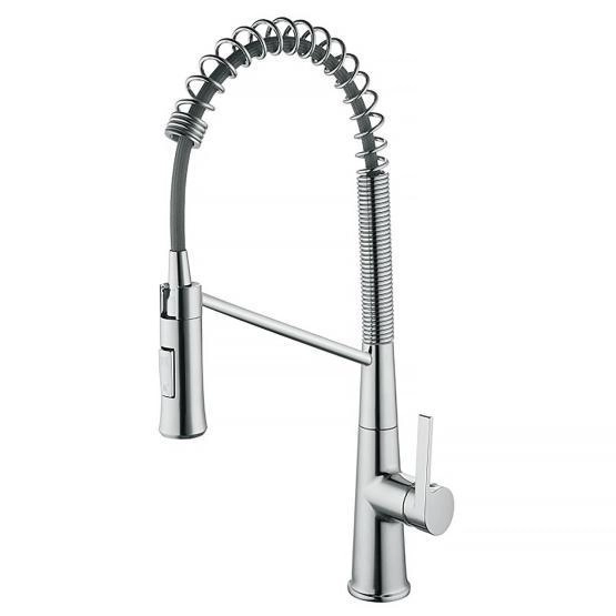 Смеситель для кухонной мойки Azario SPRING выдвижной излив, подключение к фильтру для воды, хром (AZ-VGT569183C)