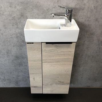 Тумба с раковиной Comforty Асти-40 дуб дымчатый