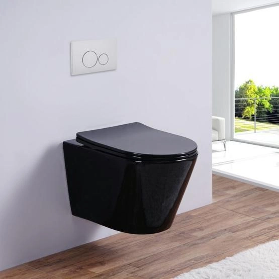 Унитаз Esbano CLAVEL (Black) подвесной безободковый микролифт