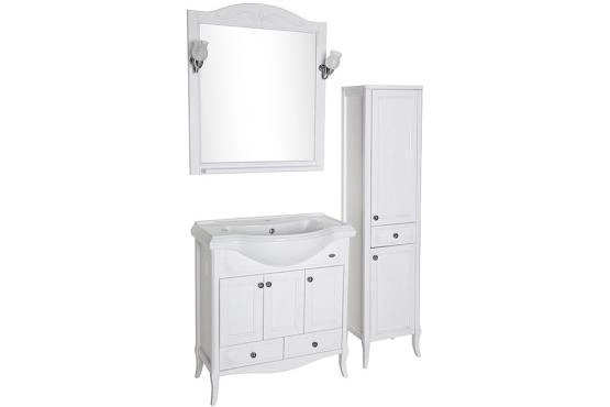 Тумба под раковину ASB-Woodline Салерно 80 патина серебро