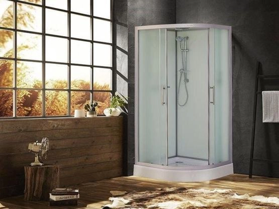 Душевая кабина Esbano 80x80 полукруг стекло матовое ESKB80CR