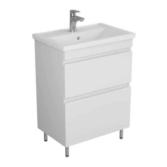 Тумба UNCORIA Арно 60 белая, под умывальник Фостер