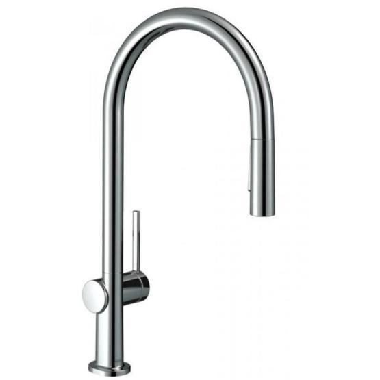 Смеситель Hansgrohe 72800000 для кухни Talis M54 210 мм, выдвижной ? излив 2 режима хром