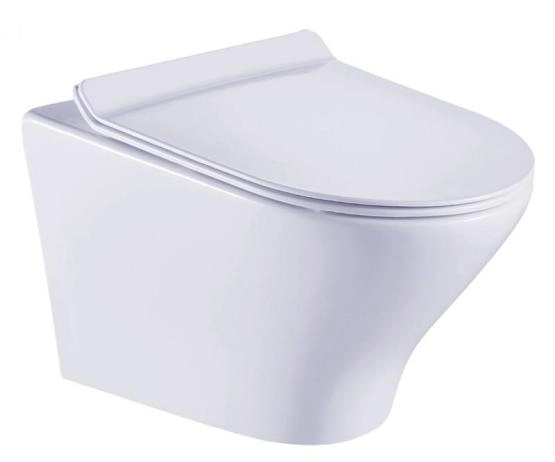 Унитаз подвесной ESBANO ASTER безободковый подвесной белый 495x365x315