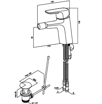 Смеситель для биде Am.Pm Spirit F70A83100