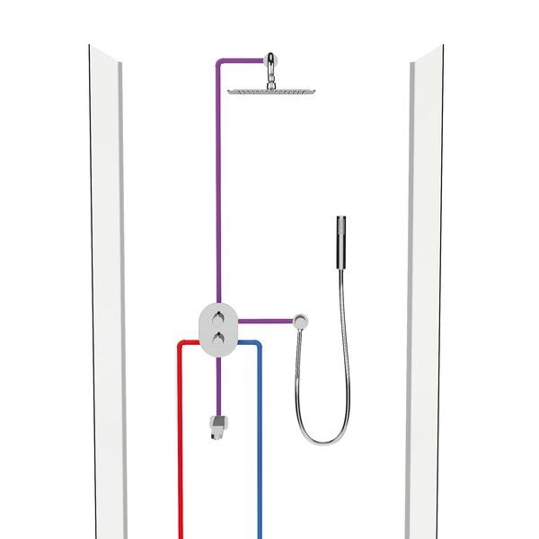 Cмеситель Ravak X070075 термостатический скрытого монтажа для R-box multi, 3 вывода