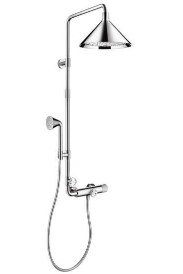 Axor Showers/Front 26020000 Душевая система Showerpipe с термостатом и верхним душем, дизайн Front