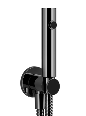 Gessi гигиенический душ, лейка, шланг 1250 мм, шланговое подсоединение -держатель лейки, цвет Black Metal PVD