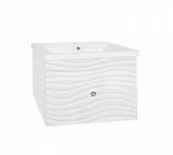 Тумба под раковину Style Line Elfante Вероника 80 Люкс PLUS подвесная с ящиками, белая