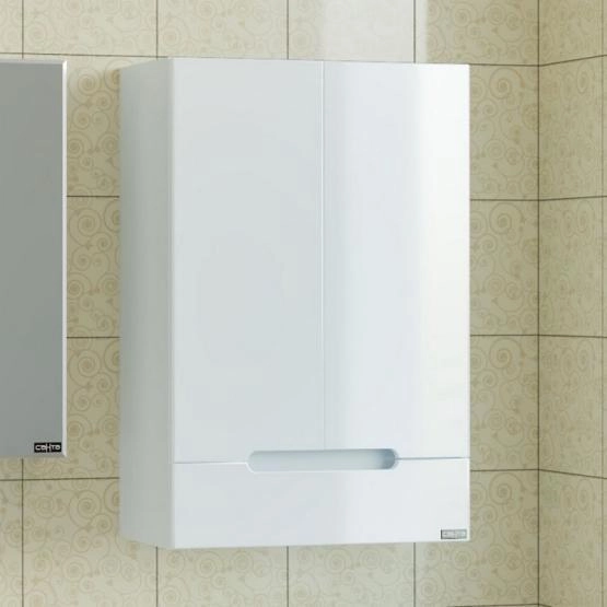 Шкаф СаНта Лондон 60x90 см, подвесной, 2 двери, 1 ящик