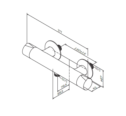 Смеситель для душа Am.Pm Like F8040000 термостат,хром