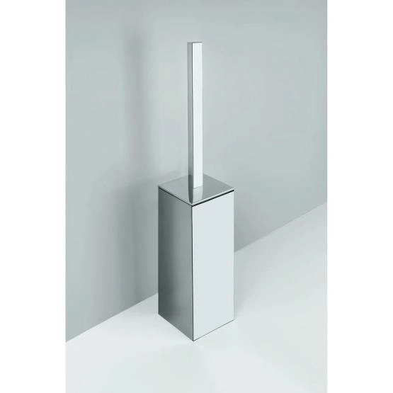 Туалетный ершик Colombo Basic Q В3706 с колбой, напольный h49.2см, пластик/хром