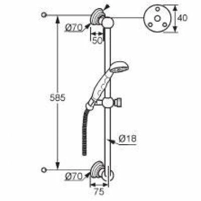 Душевой гарнитур Kludi Adlon 2710345, латунь