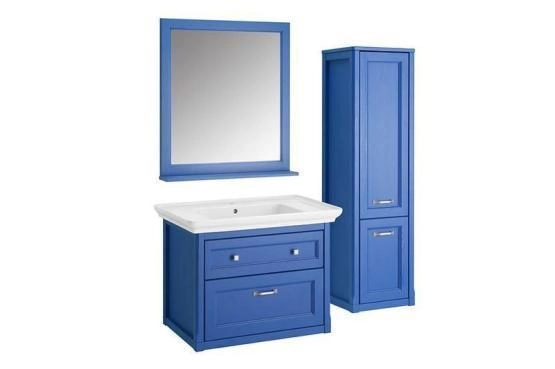 Тумба ASB Woodline Толедо 85 Smalt синий без раковины