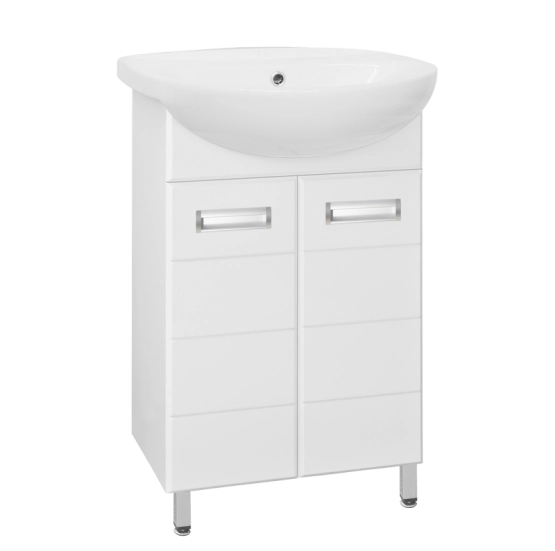 Тумба под раковину Style Line Elfante Ирис 55 напольная с дверками, белая