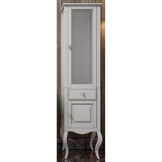 Пенал Opadiris ЛАУРА 44 пенал правый Белый без патины/swarovski хром