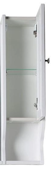 Шкаф ASB-Woodline Гранда 24 Белый (патина серебро)