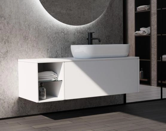 Тумба SANVIT Оскар 90 подвесная Белый без раковины