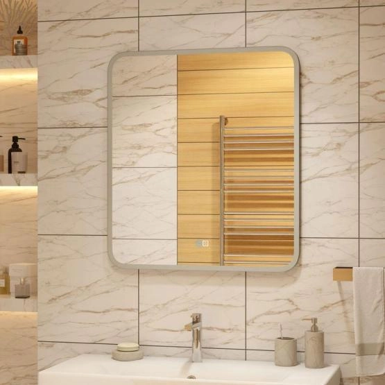 Зеркало Континент Glamour medium 700x800 ЗЛП498 с подсветкой