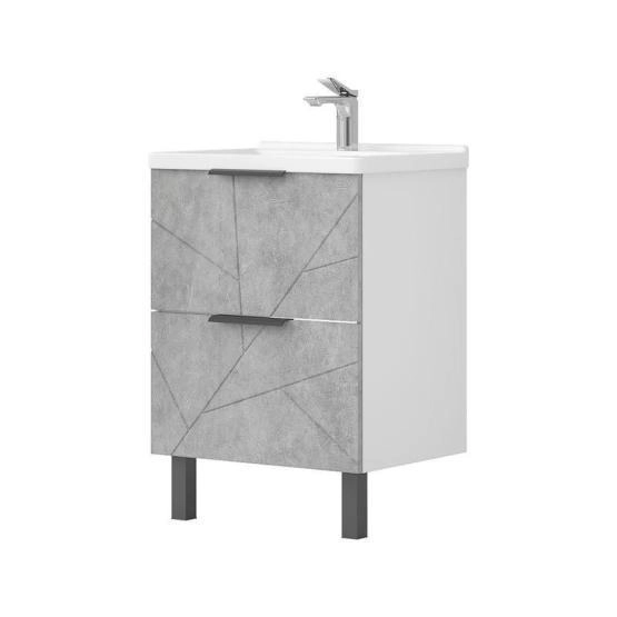 Тумба для ванной Volna Twing 70.2Y бетон напольная (Миранда) раковина отдельно
