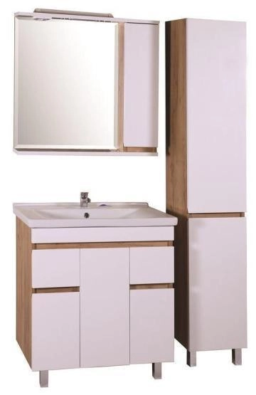 Тумба ASB-Mebel Марко 80-3.2 белый/дуб золотой