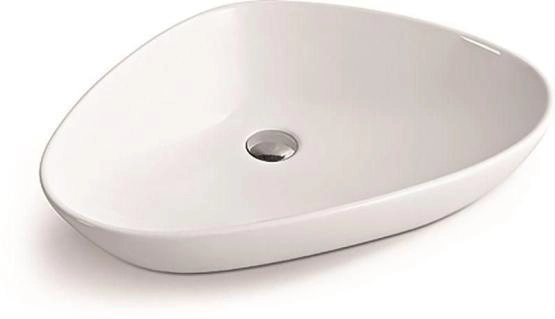 Раковина SantiLine SL-1034 59x39,5 на столешницу керамическая Белый