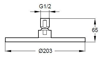 Верхний душ Jacob Delafon EO E14536-CP диаметр 20 см