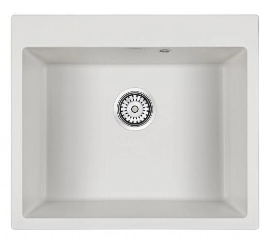 Мойка для кухни Paulmark KANTE, PM106052-WH, белый, 600х520 мм