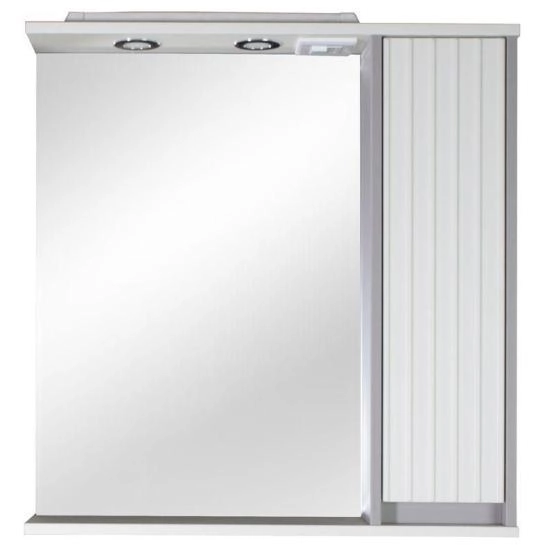 Зеркало ASB-Mebel Мирано 85 ПРАВОЕ Слоновая кость/Шиншилла серая