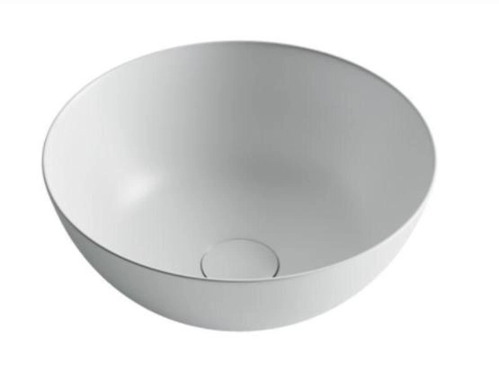 Умывальник чаша накладная круглая (цвет Белый Матовый) Element 358x358x155мм