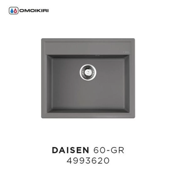 Кухонная мойка Omoikiri Daisen 60-GR 4993620, 600х510, Leningrad Grey