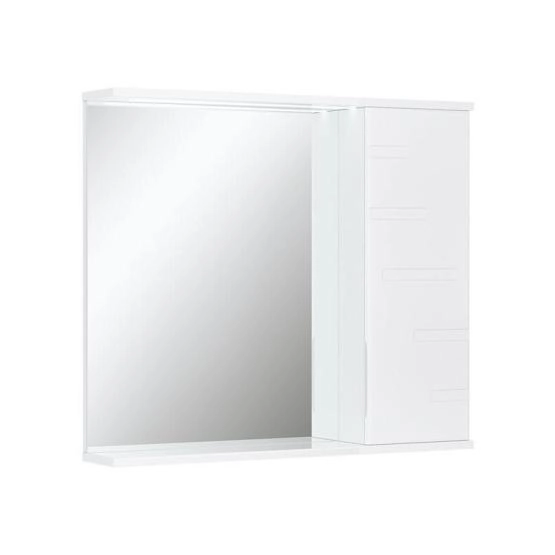 Зеркало-шкаф с LED подсветкой Volna Joli 80 правое (белый)