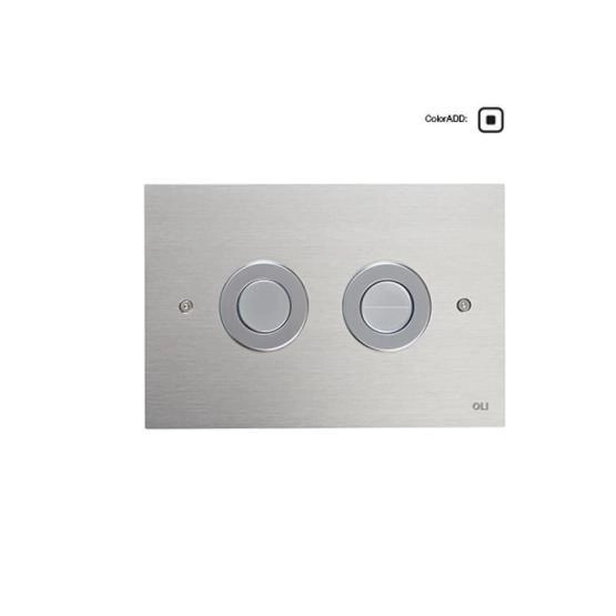 Панель пневматическая двойная OLI TREND 656506, сталь, матовый