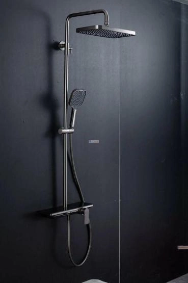 Душевая система Gappo G2496-19 оружейная сталь с изливом