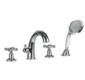 Смеситель Gappo G1189 борт ванны на 4 отверстия, хром