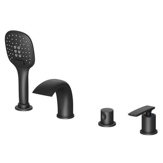 Смеситель для ванны с душем на бот ванны 4 отв., Timo Helmi 4020/03Y черный